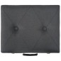 vidaXL Taburete de almacenamiento 40 cm gris oscuro de tela vidaXL Taburete de almacenamiento 40 cm gris oscuro de tela