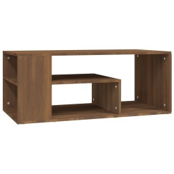 vidaXL Mesa de centro madera contrachapada roble marrón 100x50x40 cm