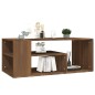 vidaXL Mesa de centro madera contrachapada roble marrón 100x50x40 cm vidaXL Mesa de centro madera contrachapada roble marrón 100x50x40 cm