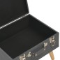 vidaXL Taburete de almacenamiento 40 cm gris oscuro de tela vidaXL Taburete de almacenamiento 40 cm gris oscuro de tela