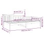 vidaXL Sofá cama madera maciza de pino blanco 90x190 cm vidaXL Sofá cama madera maciza de pino blanco 90x190 cm