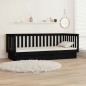 vidaXL Sofá cama madera maciza de pino negro 90x200 cm vidaXL Sofá cama madera maciza de pino negro 90x200 cm