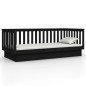 vidaXL Sofá cama madera maciza de pino negro 90x200 cm vidaXL Sofá cama madera maciza de pino negro 90x200 cm