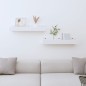 vidaXL Estantes de pared 2 uds madera maciza de pino blanco 50x12x9 cm