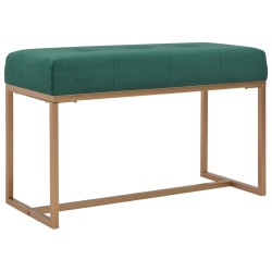 vidaXL Banco 80 cm terciopelo verde