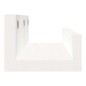 vidaXL Estantes de pared 2 uds madera maciza de pino blanco 50x12x9 cm