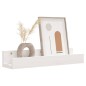 vidaXL Estantes de pared 2 uds madera maciza de pino blanco 50x12x9 cm