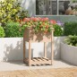 vidaXL Jardinera con estante de madera maciza de pino 54x54x81 cm