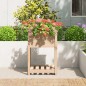 vidaXL Jardinera con estante de madera maciza de pino 54x54x81 cm