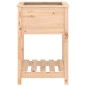 vidaXL Jardinera con estante de madera maciza de pino 54x54x81 cm