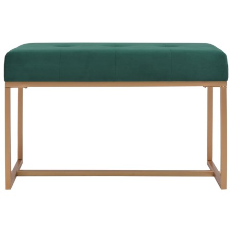 vidaXL Banco 80 cm terciopelo verde