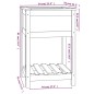 vidaXL Jardinera con estante de madera maciza de pino 54x54x81 cm
