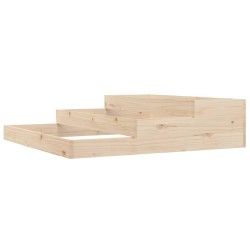 vidaXL Jardinera de madera maciza de pino 107x107x27 cm