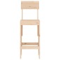 vidaXL Taburetes de cocina 2 uds madera maciza pino 40x48,5x115,5 cm
