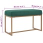 vidaXL Banco 80 cm terciopelo verde vidaXL Banco 80 cm terciopelo verde