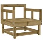 vidaXL Sillones de jardín con cojines 2 uds madera de pino impregnada
