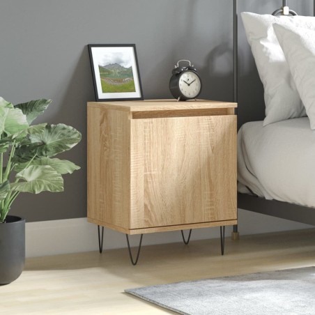 vidaXL Mesita de noche madera de ingeniería roble Sonoma 40x30x50 cm