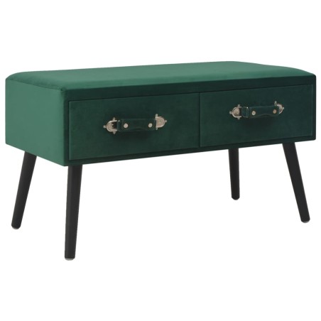 vidaXL Mesa de centro de terciopelo verde 80x40x46 cm 