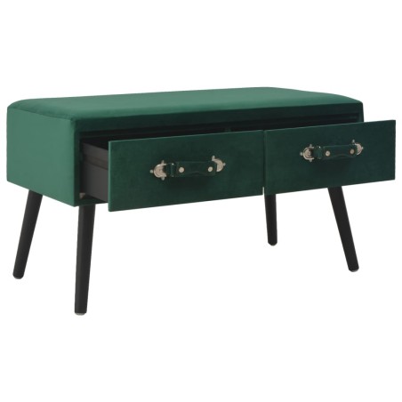 vidaXL Mesa de centro de terciopelo verde 80x40x46 cm 