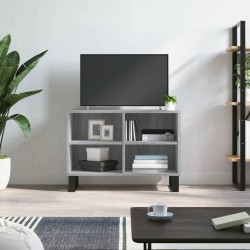 vidaXL Mueble de TV madera de ingeniería gris Sonoma 69,5x30x50 cm