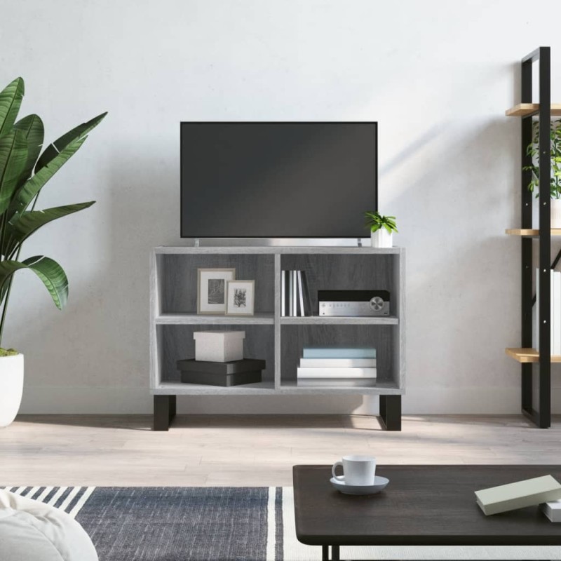 vidaXL Mueble de TV madera de ingeniería gris Sonoma 69,5x30x50 cm