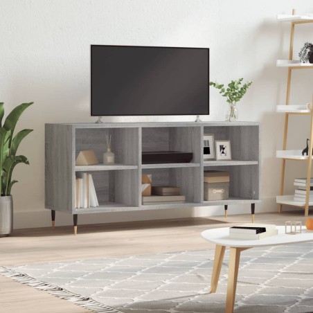 vidaXL Mueble de TV madera de ingeniería gris Sonoma 103,5x30x50 cm