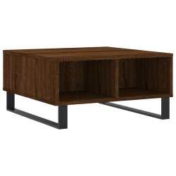 vidaXL Mesa de centro madera de ingeniería roble marrón 60x60x30 cm
