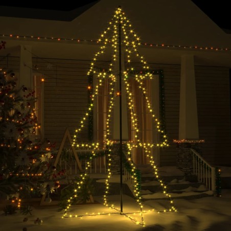 vidaXL Árbol de Navidad 300 luces LED interior y exterior 120x220 cm
