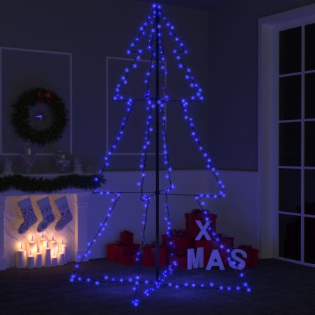 vidaXL Árbol de Navidad 240 luces LED interior y exterior 118x180 cm