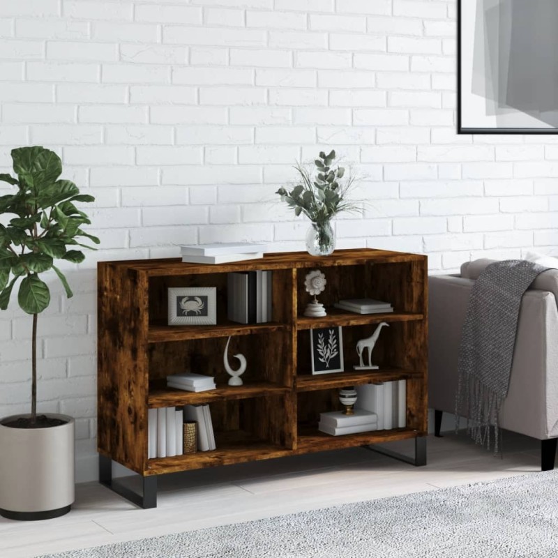 vidaXL Aparador de madera de ingeniería roble ahumado 103,5x35x70 cm vidaXL Aparador de madera de ingeniería roble ahumado 103,5x35x70 cm
