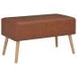 vidaXL Mesa de centro de cuero sintético marrón 80x40x46 cm vidaXL Mesa de centro de cuero sintético marrón 80x40x46 cm