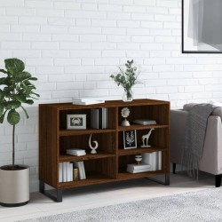 vidaXL Aparador de madera de ingeniería marrón roble 103,5x35x70 cm