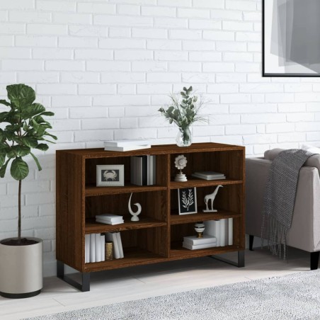 vidaXL Aparador de madera de ingeniería marrón roble 103,5x35x70 cm