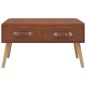vidaXL Mesa de centro de cuero sintético marrón 80x40x46 cm vidaXL Mesa de centro de cuero sintético marrón 80x40x46 cm
