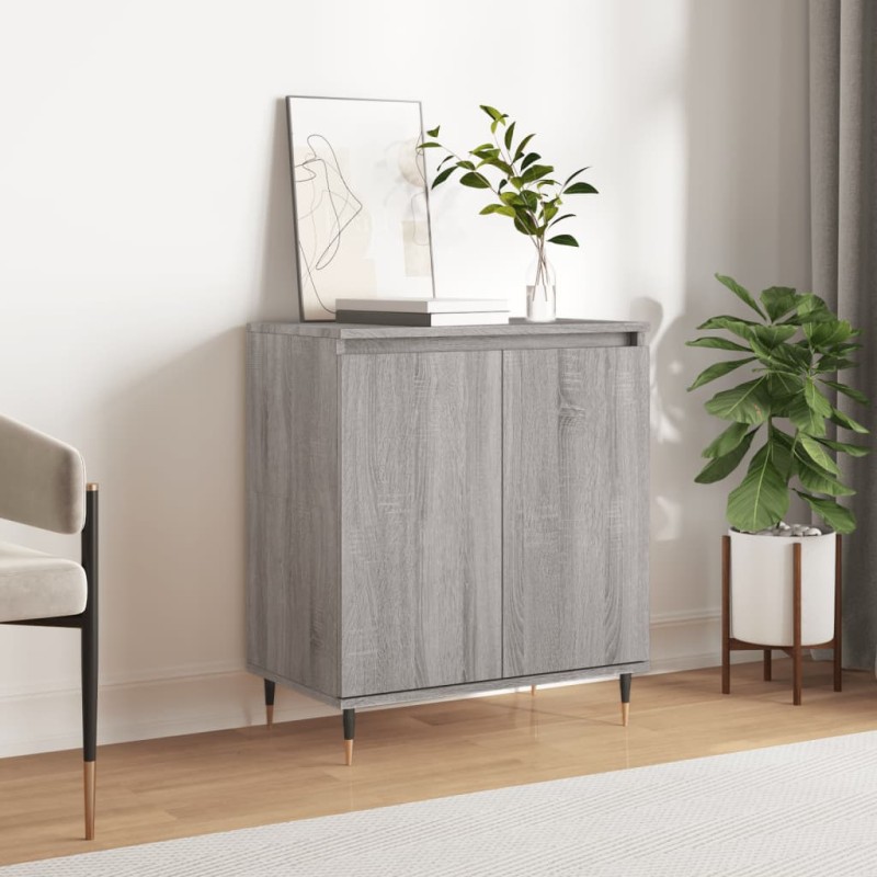 vidaXL Aparador de madera contrachapada gris Sonoma 60x35x70 cm vidaXL Aparador de madera contrachapada gris Sonoma 60x35x70 cm
