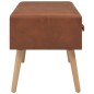 vidaXL Mesa de centro de cuero sintético marrón 80x40x46 cm vidaXL Mesa de centro de cuero sintético marrón 80x40x46 cm