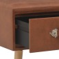 vidaXL Mesa de centro de cuero sintético marrón 80x40x46 cm vidaXL Mesa de centro de cuero sintético marrón 80x40x46 cm