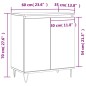 vidaXL Aparador madera contrachapada color roble ahumado 60x35x70 cm