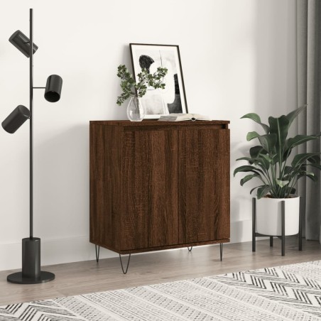 vidaXL Aparador madera contrachapada marrón roble 60x35x70 cm