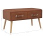 vidaXL Mesa de centro de cuero sintético marrón 80x40x46 cm vidaXL Mesa de centro de cuero sintético marrón 80x40x46 cm