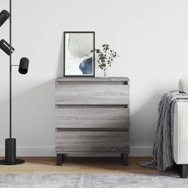vidaXL Aparador de madera contrachapada gris Sonoma 60x35x70 cm vidaXL Aparador de madera contrachapada gris Sonoma 60x35x70 cm