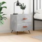 vidaXL Mesita de noche madera ingeniería gris hormigón 40x35x47,5 cm vidaXL Mesita de noche madera ingeniería gris hormigón 40x35x47,5 cm