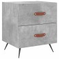 vidaXL Mesita de noche madera ingeniería gris hormigón 40x35x47,5 cm vidaXL Mesita de noche madera ingeniería gris hormigón 40x35x47,5 cm