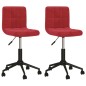 vidaXL Sillas de comedor giratorias 2 uds terciopelo rojo tinto