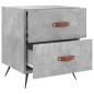 vidaXL Mesita de noche madera ingeniería gris hormigón 40x35x47,5 cm vidaXL Mesita de noche madera ingeniería gris hormigón 40x35x47,5 cm