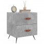 vidaXL Mesita de noche madera ingeniería gris hormigón 40x35x47,5 cm vidaXL Mesita de noche madera ingeniería gris hormigón 40x35x47,5 cm