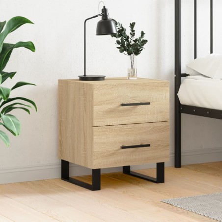 vidaXL Mesita de noche madera de ingeniería roble Sonoma 40x35x47,5 cm