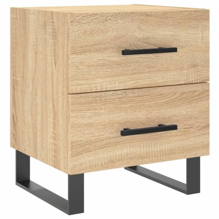 vidaXL Mesita de noche madera de ingeniería roble Sonoma 40x35x47,5 cm