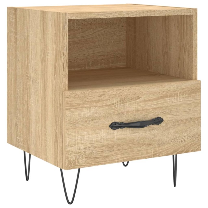 vidaXL Mesita de noche madera de ingeniería roble Sonoma 40x35x47,5 cm vidaXL Mesita de noche madera de ingeniería roble Sonoma 40x35x47,5 cm