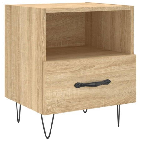 vidaXL Mesita de noche madera de ingeniería roble Sonoma 40x35x47,5 cm